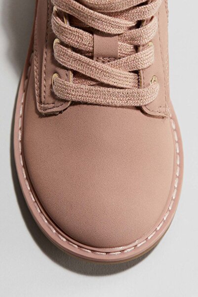 H&M Embroidery-detail lace-up boots