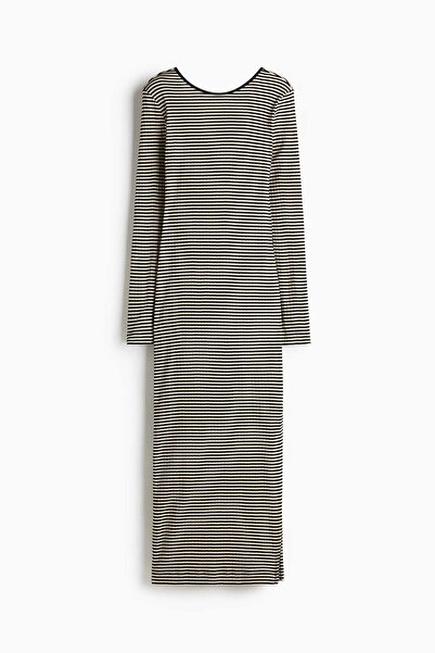 H&M Ribbed scoop-back dress