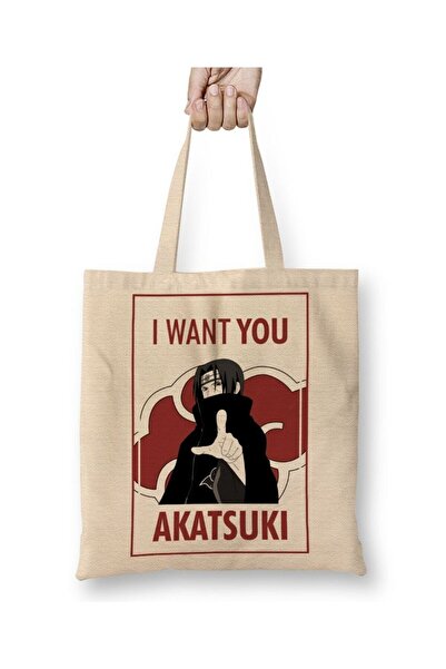 Toyaso Recruta Akatsuki Naruto Geantă de pânză albă Geantă de cumpărături cu ...