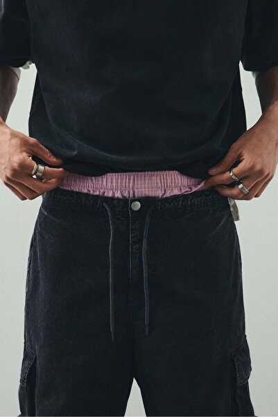 H&M Loose Fit Washed cargo trousers