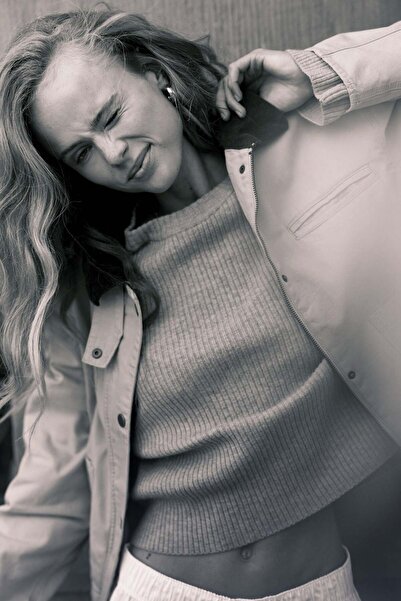 H&M Corduroy-collar canvas jacket