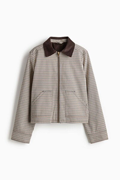 H&M Corduroy-collar twill jacket