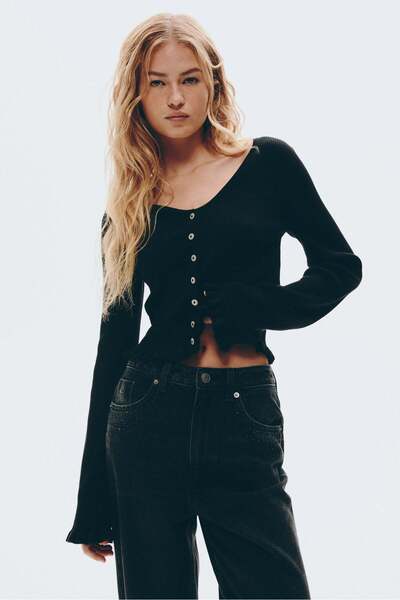 H&M Frill-trimmed cardigan