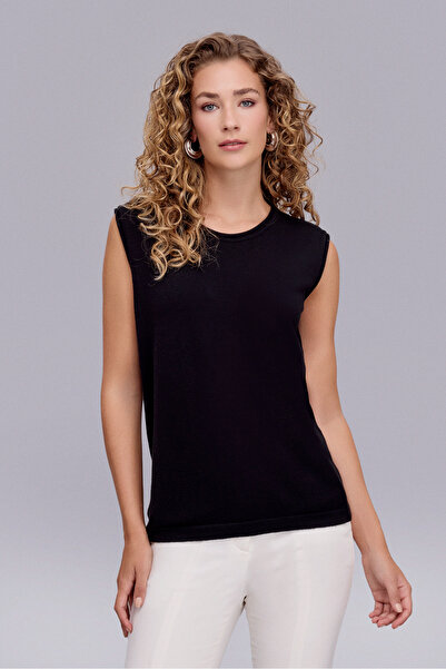 Naramaxx Siyah Kolsuz Triko Bluz