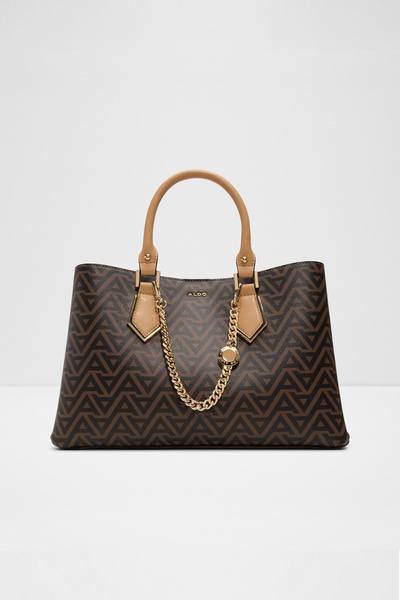 Aldo BAELI - Kadın Orta Boy Kahverengi İki Bölmeli Çıkarılabilir Dokuma Askılı Omuz Ve El Çantası