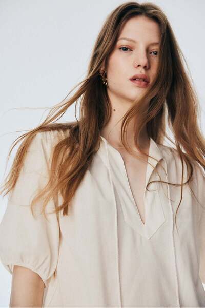 H&M Flared-hem denim dress