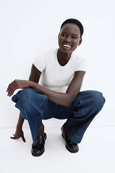 H&M Fitted microfibre T-shirt