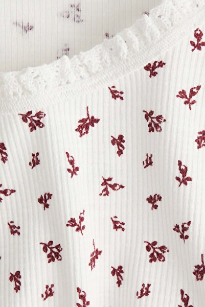 H&M Lace-trimmed top