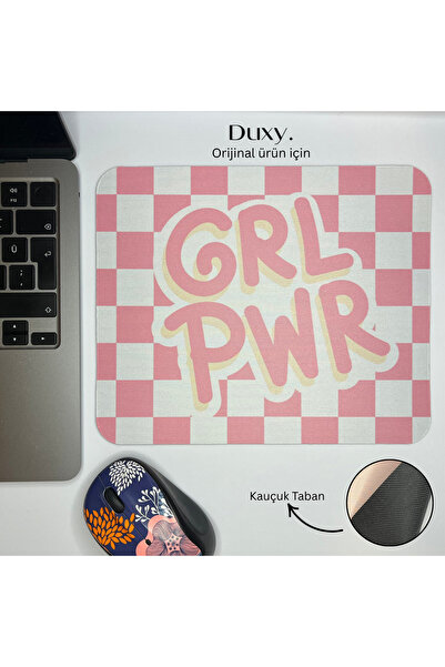 Duxy Yazılı Mouse Pad, 23x19 cm, Kaymaz Taban, Ev, Ofis ve Oyun için Rahat ve...