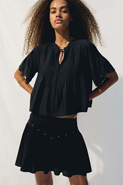 H&M Gathered mini skirt