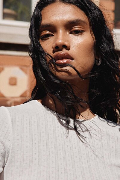 H&M Pointelle jersey top