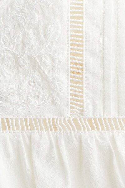 H&M Embroidered cotton blouse