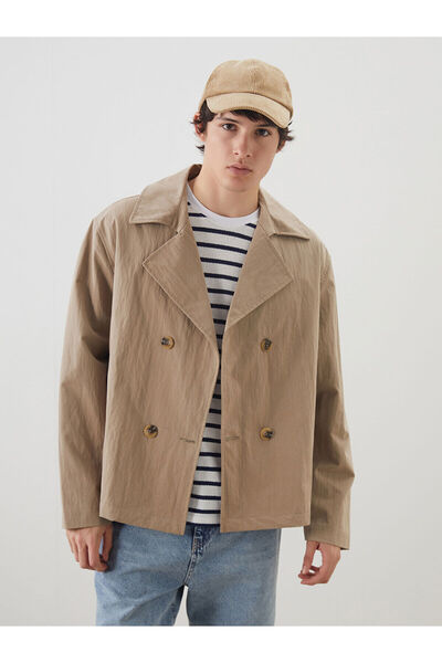 LC Waikiki Ozmarka New Season Standard Fit Jacket Collar Men's Coat
