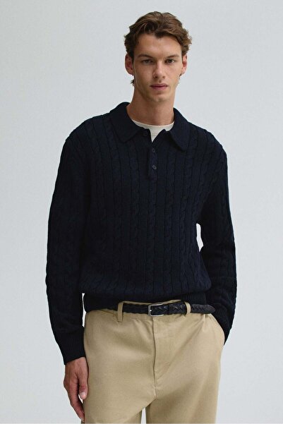 H&M سترة بولو محبوكة بقصّة عادية