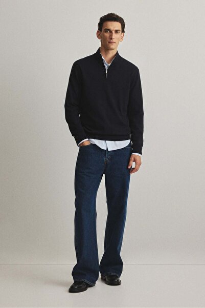 H&M Regular Fit Zip-top merino wool jumper