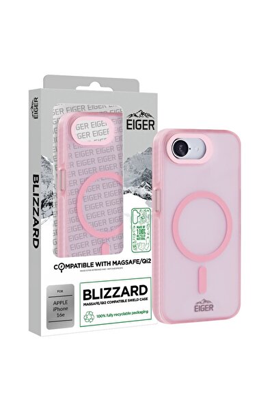 EIGER Husa Blizzard Magsafe GRS iPhone 16e Roz