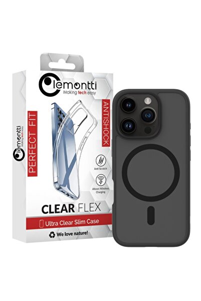 lemontti Husa Hybrid MagSafe iPhone 16 Pro Negru
