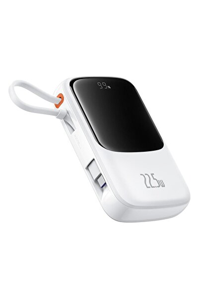 Baseus External battery QPow Pro+ 10000mAh, 22.5W, Lightning, 2xType-C, USB, USB-C cable, White