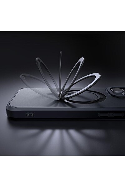 Mcdodo MagSafe Matte Case iPhone 16 Pro with Stand Black