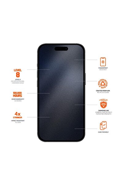 EIGER Folie Sticla Mountain Glass Ultra GRS iPhone 16 Pro Clear