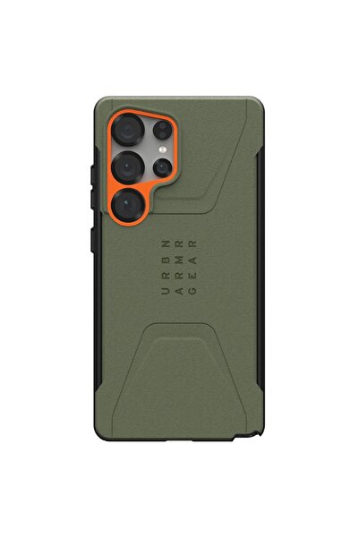 UAG Husa Civilian Pro Magnetic Samsung Galaxy S25 Ultra Olive Drab / Orange