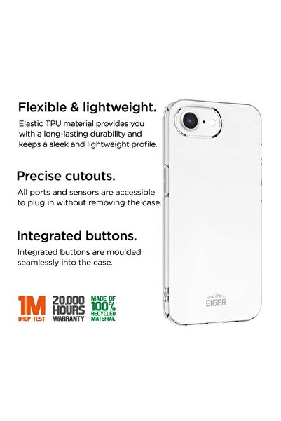 EIGER Husa Grip GRS iPhone 16e Clear