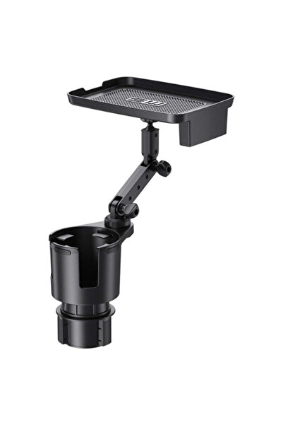 Tradeo 2-in-1 Adjustable Car Cup Holder with Rotating Tray