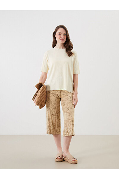 LC Waikiki Özmarka Νέα Σεζόν Γυναικεία Κάπρι με ελαστική μέση και σχέδια