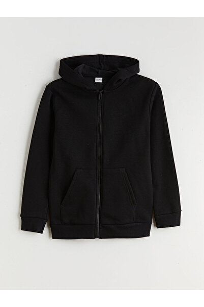 LC Waikiki New Season Hooded Boys' Thick Zippered Sweatshirt
