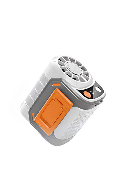 Tradeo مروحة خصر محمولة بخمس سرعات مع بنك طاقة وإضاءة LED | مروحة تبريد قابلة...