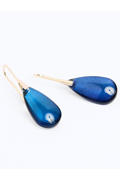 Jimmy Key Mavi Damla Figürlü Zarif Sallantılı Küpe