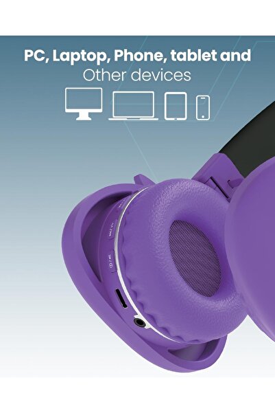 Generic Junior Kids Bluetooth Headphones | 90dB Safe Volume Limit, Wired/Wireless, Mic, Foldable