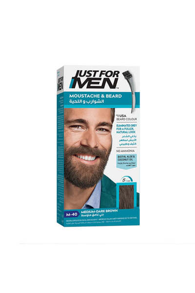Just For Men Beard and Mustache Dye Medium Dark Brown 28g