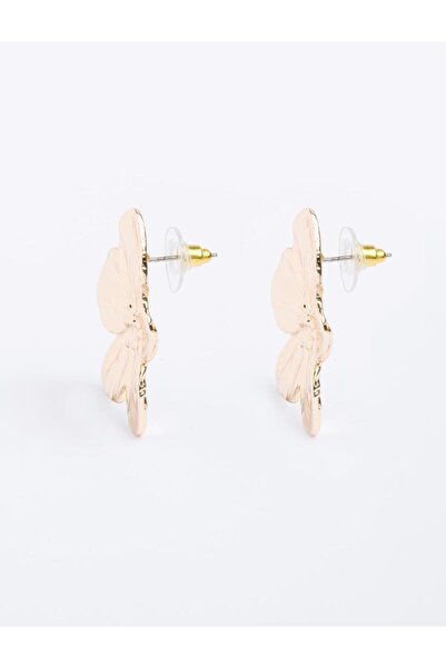 Jimmy Key Gold Color Elegant Flower Figured Modern Earrings