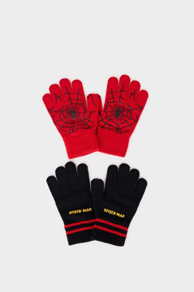 DeFacto Boy's Marvel Spiderman Patterned 2-Piece Gloves F2404A825Wn