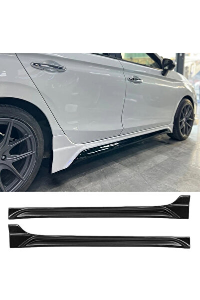 AkmTuning Honda City Yan Marşpiyel Seti Plastik 2 Adet Mat Siyah 2022 2023 20...