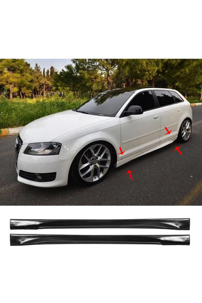 Genel Markalar Audi A3 8P 4 Kapı Yan Marşpiyel Seti Mat Siyah Plastik 2 Adet ...