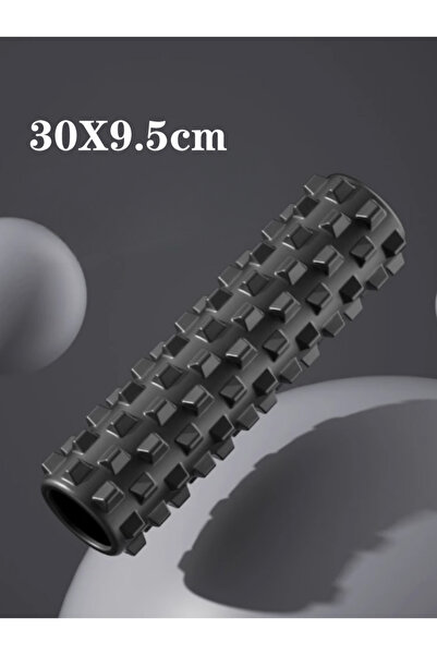 Choice عمود يوغا أسود 30 سم من الإسفنج الصلب المحوري 45 × 13 سم مثالي للياقة البدنية واليوغا والبيلاتس وتقوية العضلات