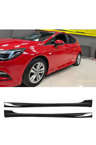 AkmTuning Opel Astra K Opc Yan Marşpiyel Seti Plastik 2 Adet Mat Siyah 2015 2...