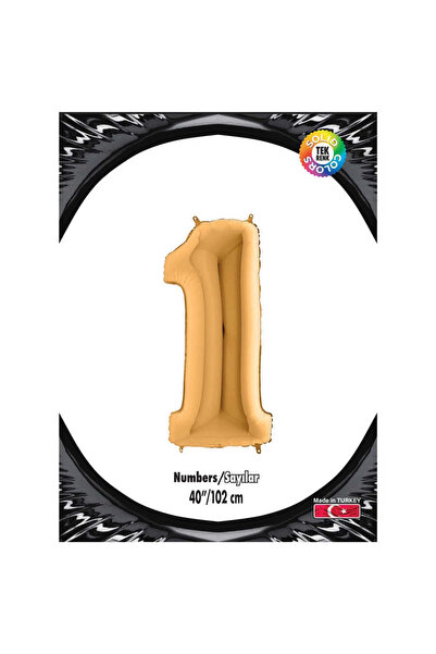 Generic Brand 1 Number Gold Foil Balloon 40"