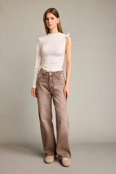 DeFacto One-Shoulder Gathered Blouse G5051Ax25Wn