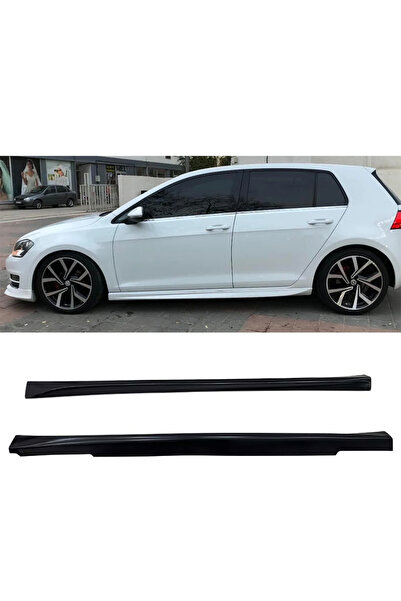 AkmTuning Vw Golf 7 Aero Yan Marşpiyel Seti Plastik 2 Adet Mat Siyah 2012-2019