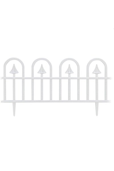 PROCART Garden fence, 60x31 cm, 4 segments, can be joined, white PVC