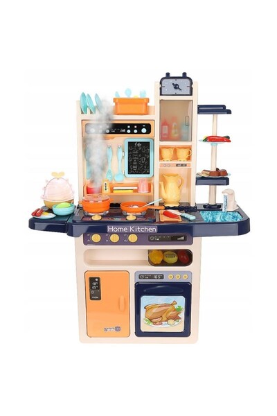 PROCART Children's kitchen, cold steam, sound effects, lights, closed circuit water tap, 65 pieces