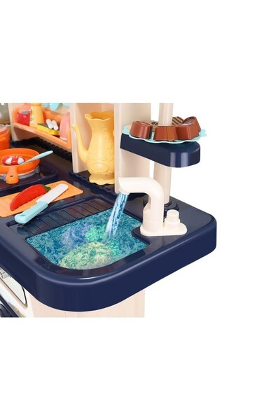 PROCART Children's kitchen, cold steam, sound effects, lights, closed circuit water tap, 65 pieces