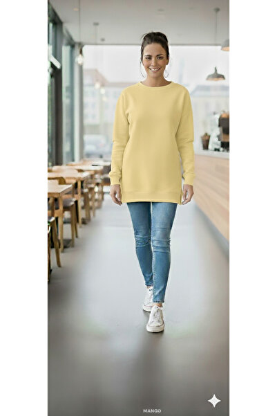 LOGO Ara Boy Düz Alo Logolu Tunik SARI