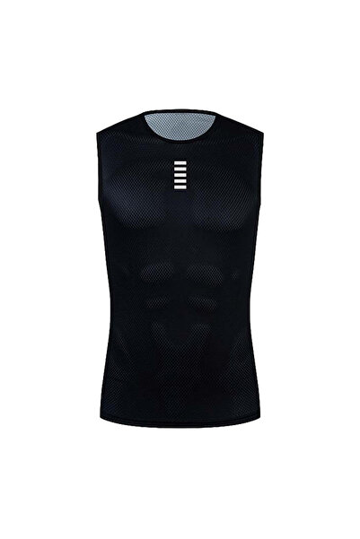 Choice M أسود 2 طبقات أساسية عاكسة لركوب الدراجات، قميص داخلي أبيض سريع الجفا...