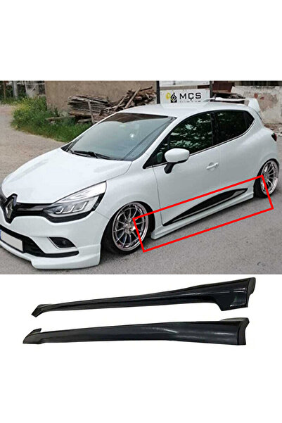 AkmTuning Renault Clio 4 Rs Yan Marşpiyel Seti Plastik 2 Adet Mat Siyah 2012-2019