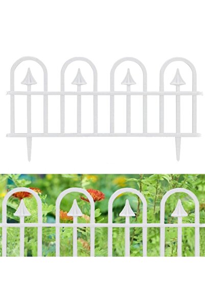 PROCART Garden fence, 60x31 cm, 4 segments, can be joined, white PVC
