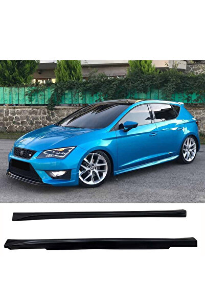 AkmTuning Seat Leon Mk3 Aero Yan Marşpiyel Seti Plastik 2 Adet Mat Siyah 2012-2020